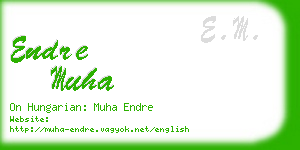 endre muha business card